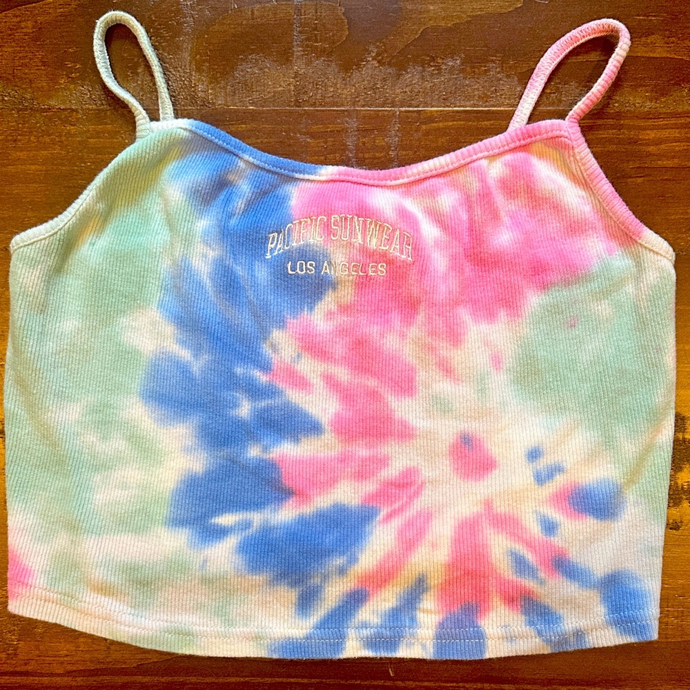 PacSun Tie-Dye Top in Pink and Blue Camisole M